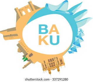 Baku logo with landmarks