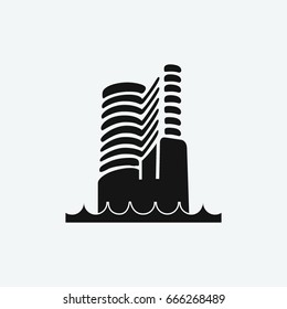 Baku Maiden Tower Icon Vector