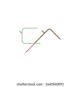 Baku metro map outline icon