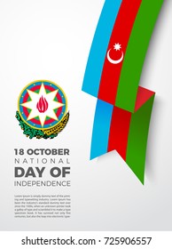 Baku vector and Azerbaijan flag vector illustration banner background.Independence day, Republic day, Military day label, sticker, booklet, flayer, brochure creative