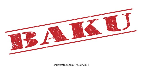 baku vector stamp on white background