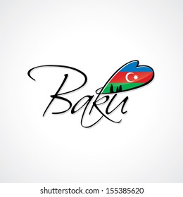 Baku writing - vector illustration