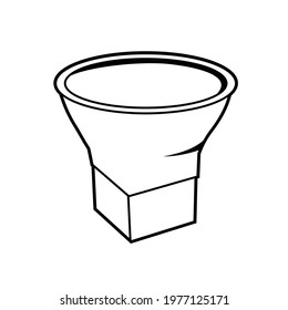 bakul nasi rice bowl outlined made from bamboo vector design
