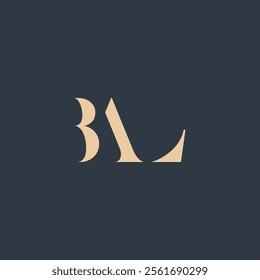 BAL abstract letter logo design. This logo is designed by three abstract letters.