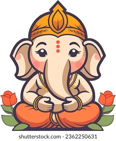 BAL GANESH ILLUSTRATION OF GANPATI