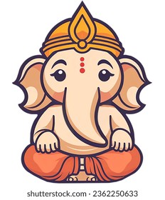 BAL GANESH ILLUSTRATION OF GANPATI