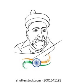 Bal Gangadhar Tilak Vector Illustration