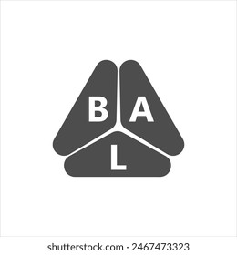 BAL letter logo design on white background. Creative  modern BAL letter logo design. Vector design.
Letters BAL, BAL logo  vector template. 