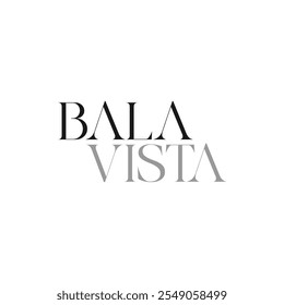 BALA VISTA modern font logo design.