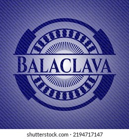 Balaclava denim background. Vector Illustration. Detailed. 