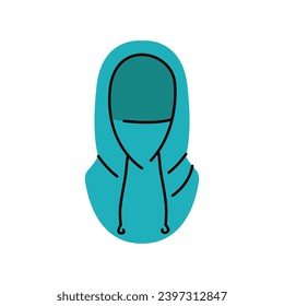 Balaclava flat element. Winter clothes. Vector isolated sign. Digital illustration for web page, mobile app, promo.