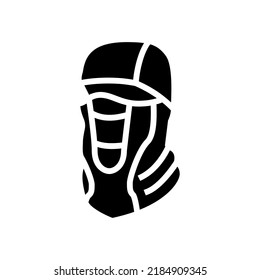 balaclava hat cap glyph icon vector. balaclava hat cap sign. isolated symbol illustration