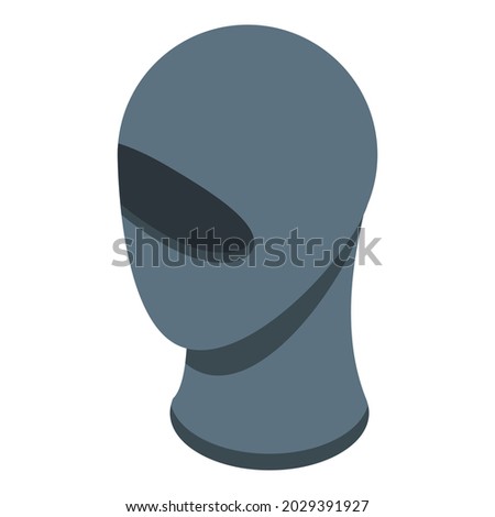 Balaclava icon isometric vector. Ski mask. Thief robber