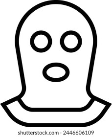 balaclava icon. Thin linear style design isolated on white background