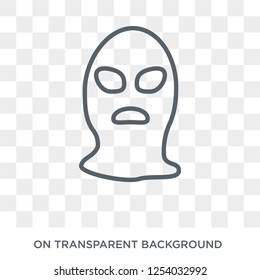 Balaclava icon. Trendy flat vector Balaclava icon on transparent background from law and justice collection. High quality filled Balaclava symbol use for web and mobile