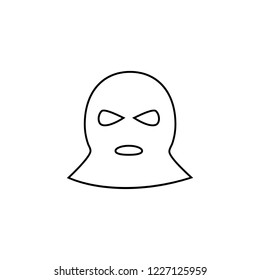 Balaclava icon. Trendy modern flat linear vector Balaclava icon on white background from thin line law and justice collection, editable outline stroke vector illustration