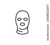 Balaclava mask icon. Simple balaclava mask icon for social media, app, and web design. Vector illustration