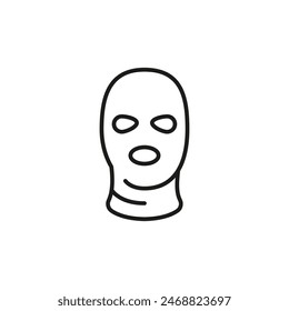 Balaclava-Maskensymbol. Einfaches Balaclava-Maskensymbol für Social Media, App und Webdesign. Vektorillustration