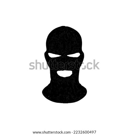 balaclava mask icon. Simple style counterterrorism poster background symbol. brand logo design element. balaclava mask t-shirt printing. Vector for sticker.