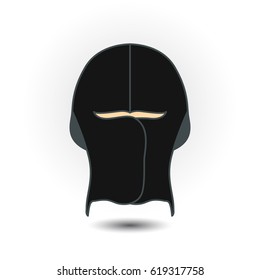 Balaclava mask symbol simple flat icon on background