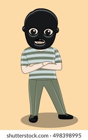 Balaclava Robber Character