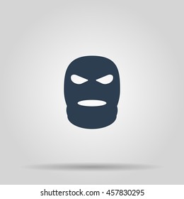Balaclava terrorist military mask simple icon. Concept illustration for design.