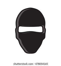 Balaclava terrorist military mask simple icon. Flat style. Cartoon style. Military symbol for web and mobile.