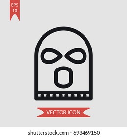 Balaclava vector icon, illustration symbol
