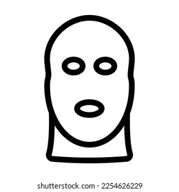 Balaclava Vector Line Icon Design