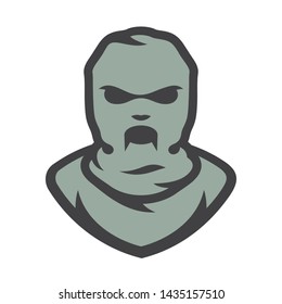 Balaclava zombie mask Halloween outfit Vector Cartoon illustration.