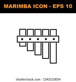 Balafon icon. Marimba black illustration. vector