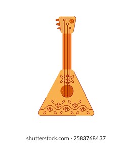 Balalaika color. Hand drawn clip art for your project.