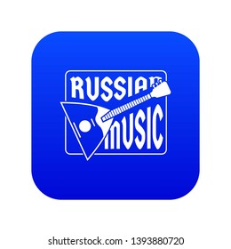 Balalaika icon blue vector isolated on white background