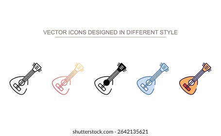 Balalaika icon design with white background stock illustration