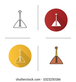 Balalaika icon. Flat design, linear and color styles. Isolated vector illustrations
