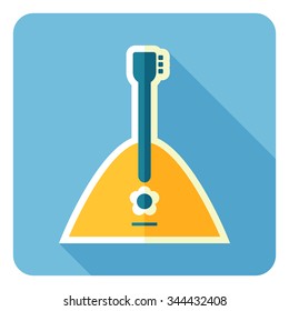 Balalaika icon. Flat design. Vector illustration.