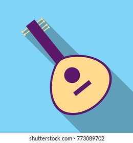 Balalaika icon. Flat illustration of balalaika vector icon for web