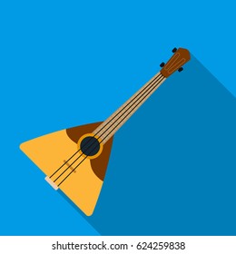 Balalaika icon in flat style isolated on white background. Russian country symbol stock vector illustration.