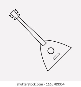 Balalaika icon line element. Vector illustration of balalaika icon line isolated on clean background for your web mobile app logo design.