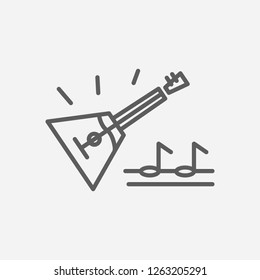 Balalaika icon line symbol. Isolated vector illustration of  icon sign concept for your web site mobile app logo UI design.
