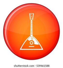Balalaika icon in red circle isolated on white background vector illustration
