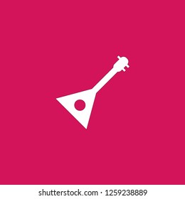 balalaika icon vector. balalaika sign on pink background. balalaika icon for web and app