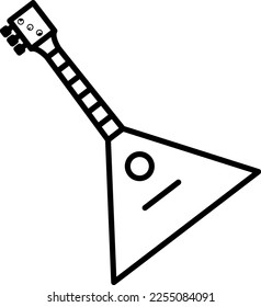 Balalaika, instrument, music vector icon on transparent background. Outline Balalaika, instrument, music vector icon