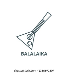 Balalaika line icon, vector. Balalaika outline sign, concept symbol, flat illustration