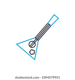 Balalaika linear icon concept. Balalaika line vector sign, symbol, illustration.