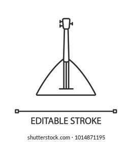 Balalaika linear icon. Thin line illustration. Contour symbol. Vector isolated outline drawing. Editable stroke