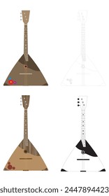 Balalaika Musical Stringed Instrument Vector Illustration
