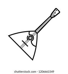 Balalaika. Russian ancient musical instrument. Minimalistic vector icon.