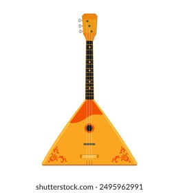 Balalaika is a Russian folk instrument. Vector illustration on a white background