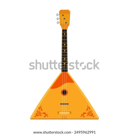 Balalaika is a Russian folk instrument. Vector illustration on a white background